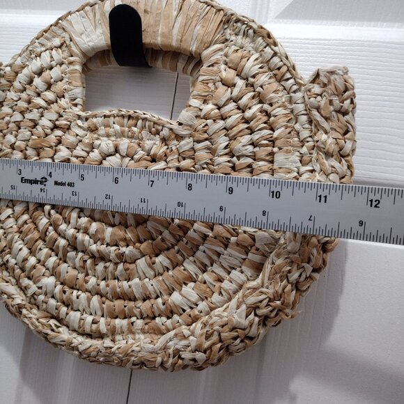 Urban Expressions Straw Woven Mini Top Handle Bag Natural Raffia Boho Summer Pur - Picture 9 of 9